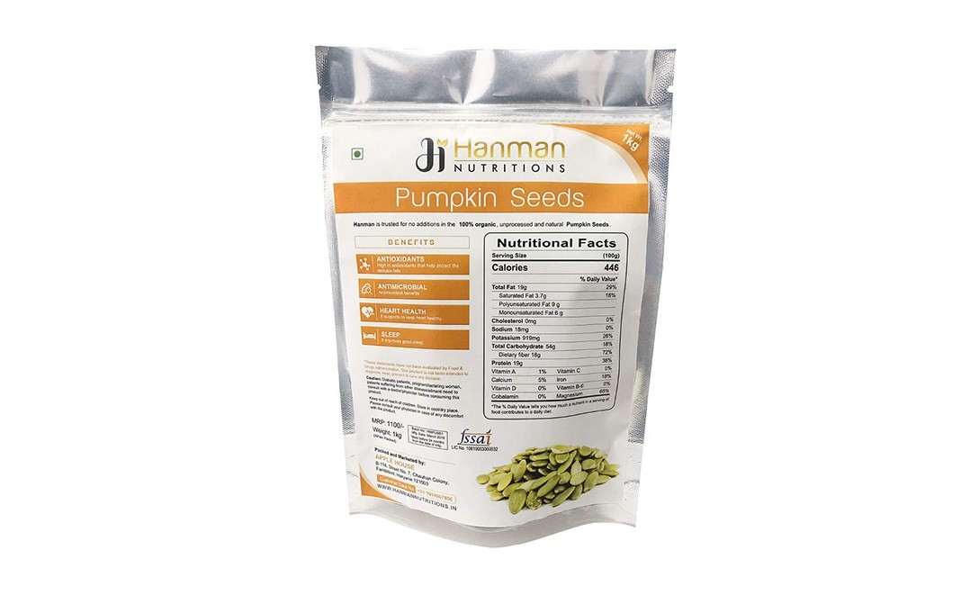 Hanman Nutritions Pumpkin Seeds    Pack  1 kilogram